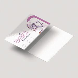 Cartão de visita 4x0 Couché Brilho Couchê 250gr 9x5cm 4x0 colorido frente e verso branco Verniz total frente Corte Reto 